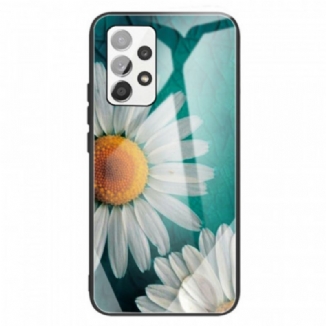 Capa Para Samsung Galaxy A13 Vidro Temperado Margarida