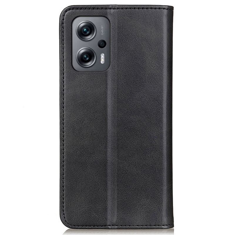 Capa De Celular Para Poco X4 GT Flip Couro Rachado