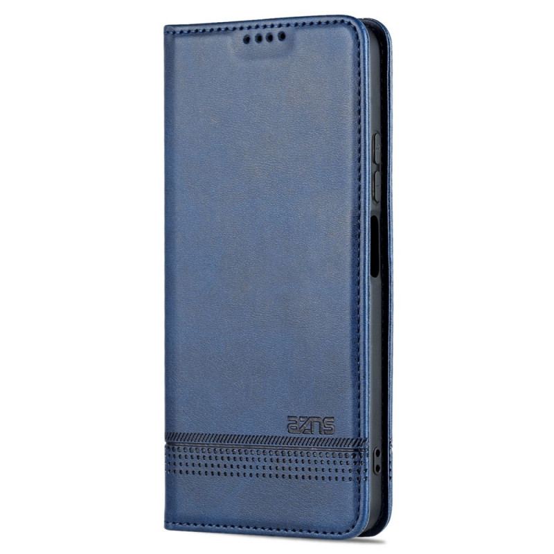 Capa De Celular Para Poco X4 GT Flip Couro Sintético Da Marca Azns