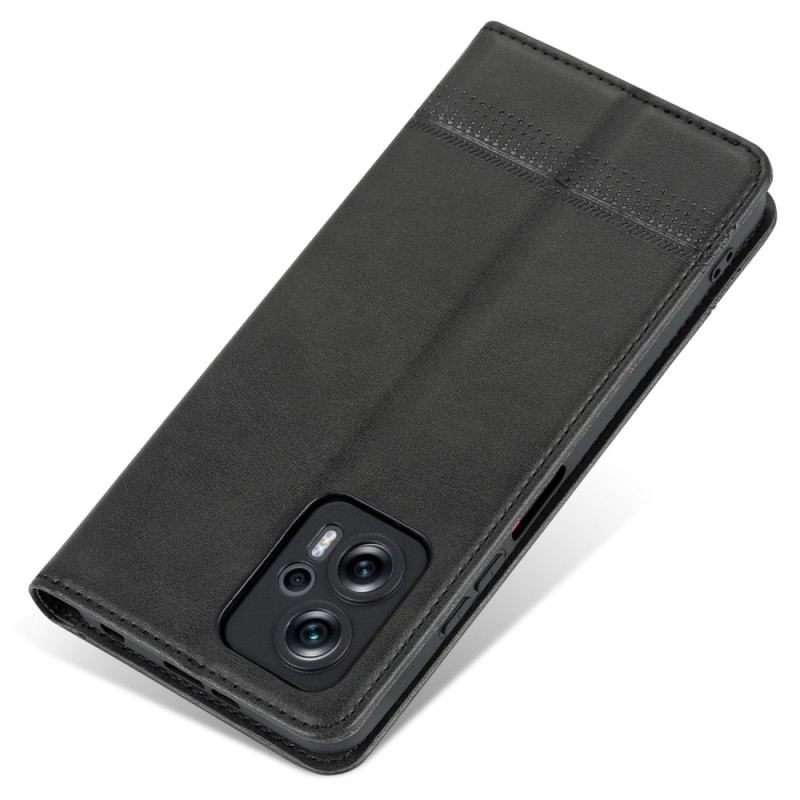 Capa De Celular Para Poco X4 GT Flip Couro Sintético Da Marca Azns