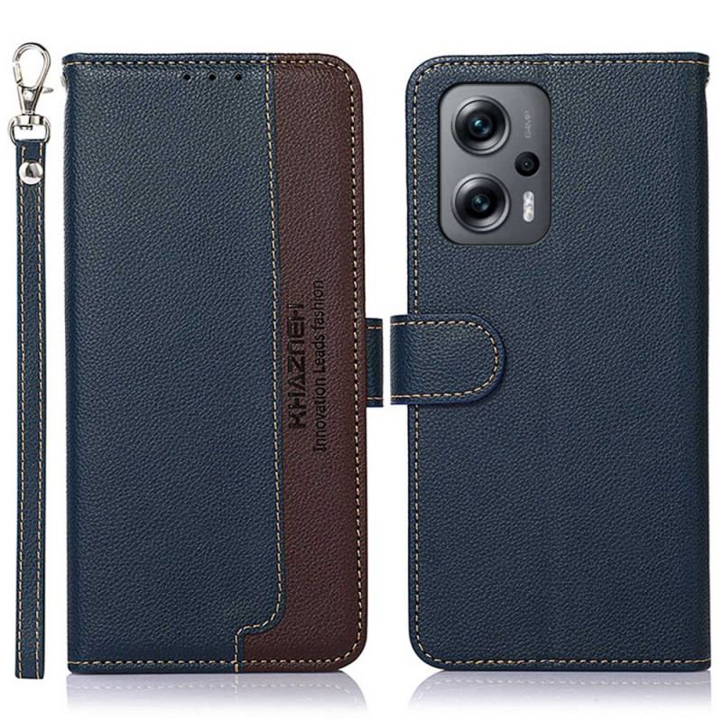 Capa Flip Para Poco X4 GT Estilo Lichia Rfid Khazneh