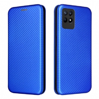 Capa De Celular Para Realme 8i Flip Fibra De Carbono