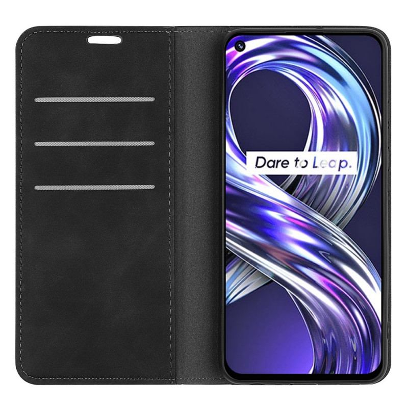 Capa De Celular Para Realme 8i Flip Suavidade Ao Toque Da Pele