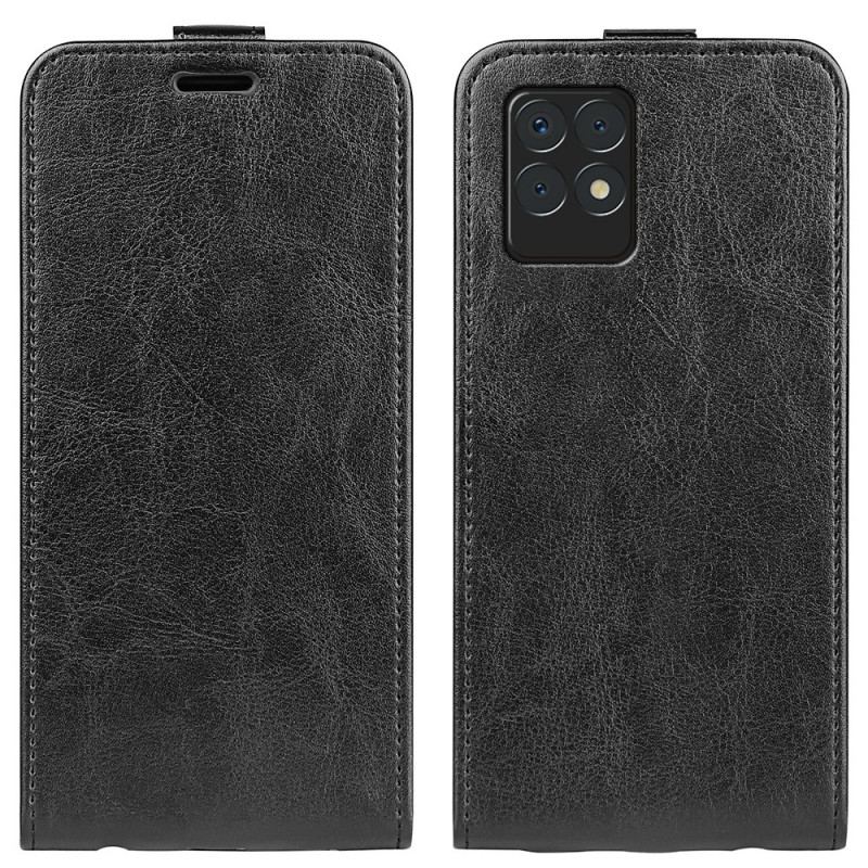 Capa De Couro Para Realme 8i Flip Dobrável Retrô