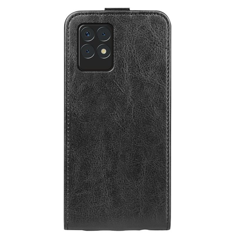 Capa De Couro Para Realme 8i Flip Dobrável Retrô