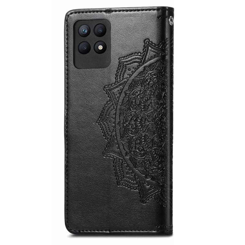 Capa De Couro Para Realme 8i Mandala Idade Média