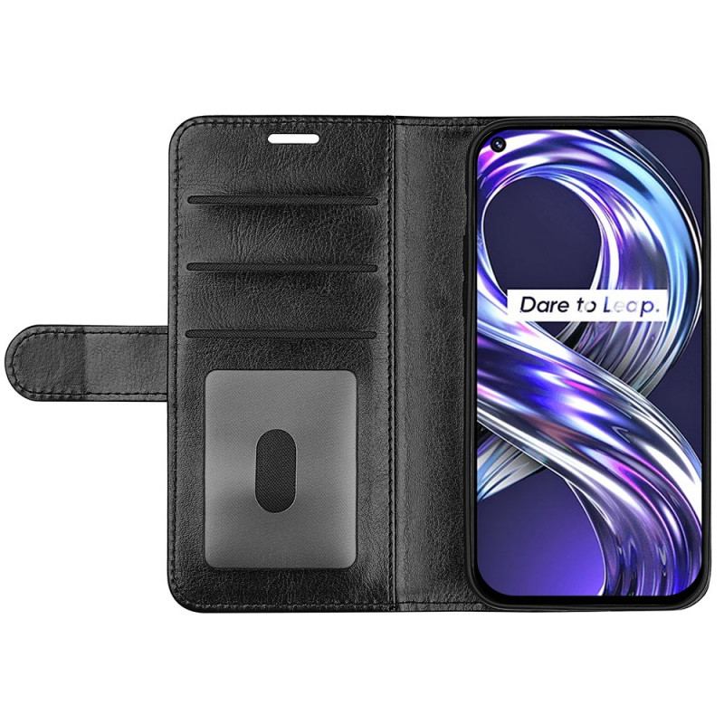 Capa De Couro Para Realme 8i Couro Ultra Sintético