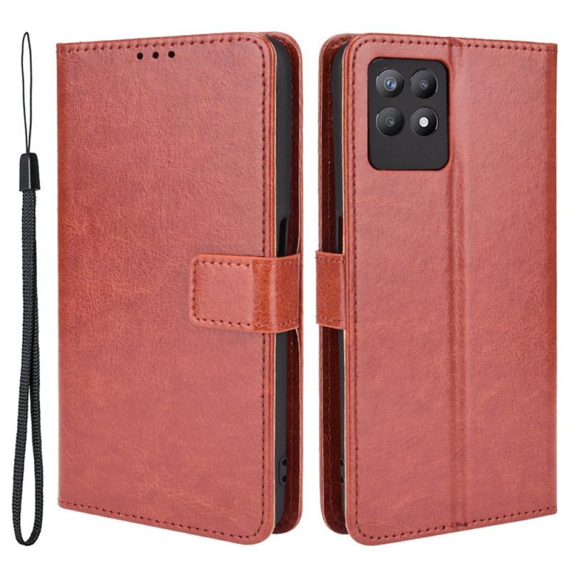 Capa Flip Para Realme 8i Couro Falso Chamativo