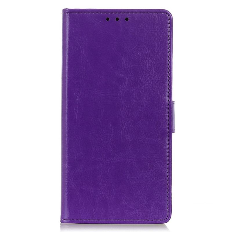 Capa Flip Para Realme 8i Efeito Couro Brilhante Simples