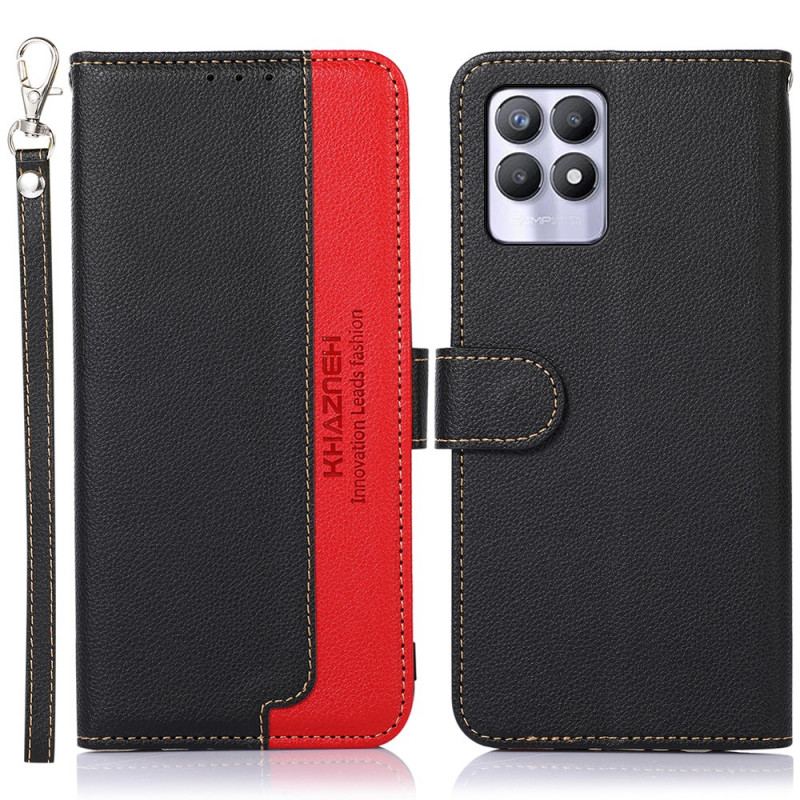 Capa Flip Para Realme 8i Estilo Lichia Rfid Khazneh