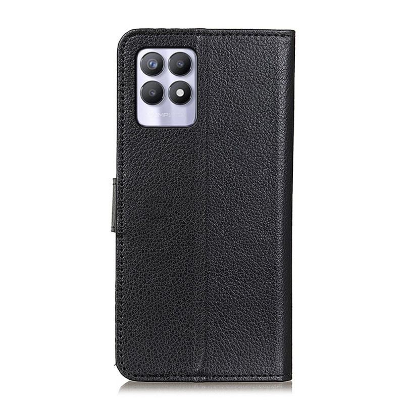 Capa Folio Para Realme 8i Tradicionalmente Lichia