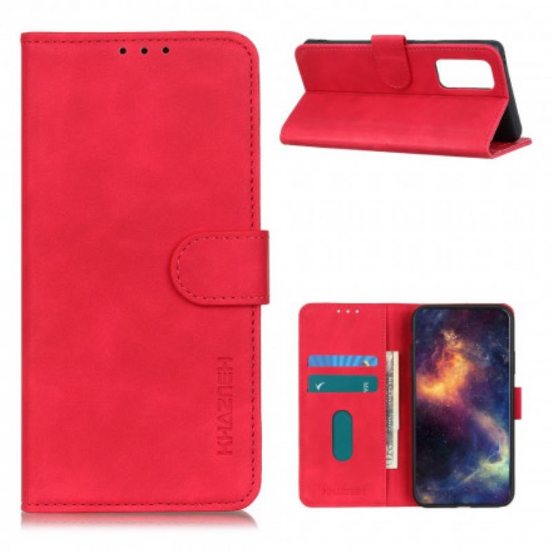 Capa De Couro Para Oppo Find X3 Neo Efeito Couro Vintage Fosco Khazneh