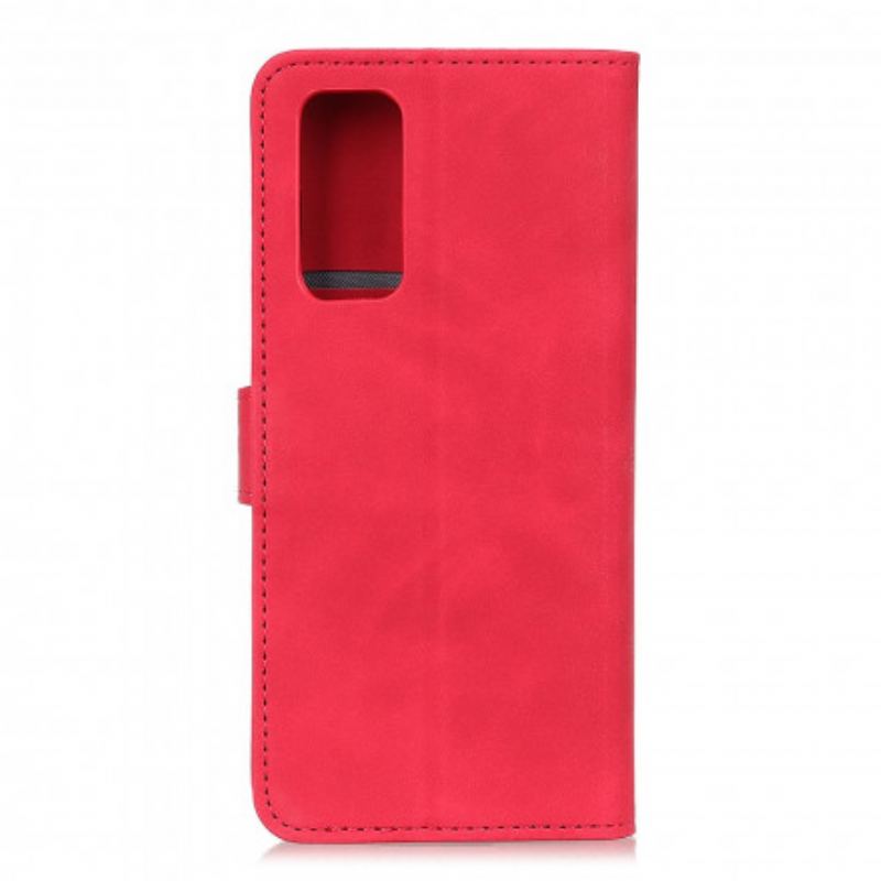 Capa De Couro Para Oppo Find X3 Neo Efeito Couro Vintage Fosco Khazneh