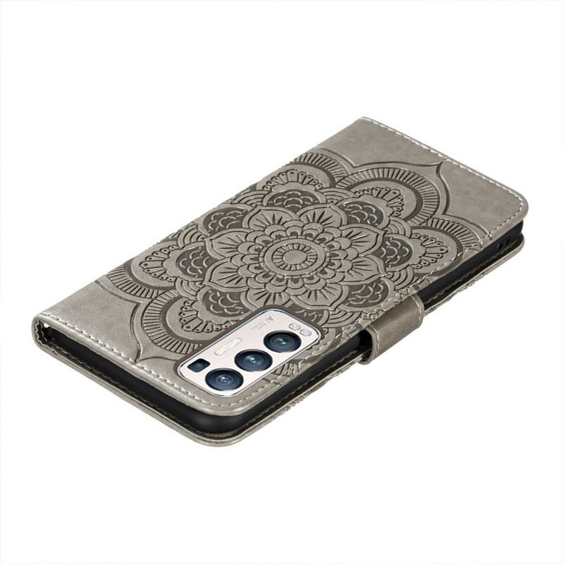 Capa Flip Para Oppo Find X3 Neo De Cordão Mandala Alça Completo