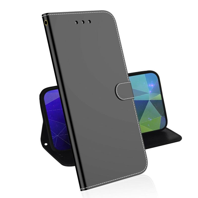 Capa Flip Para Oppo Find X3 Neo Capa De Espelho De Couro Sintético