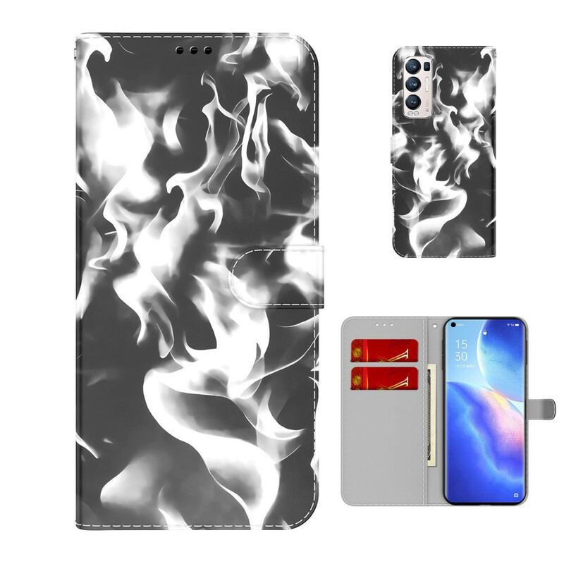 Capa Flip Para Oppo Find X3 Neo Padrão Abstrato