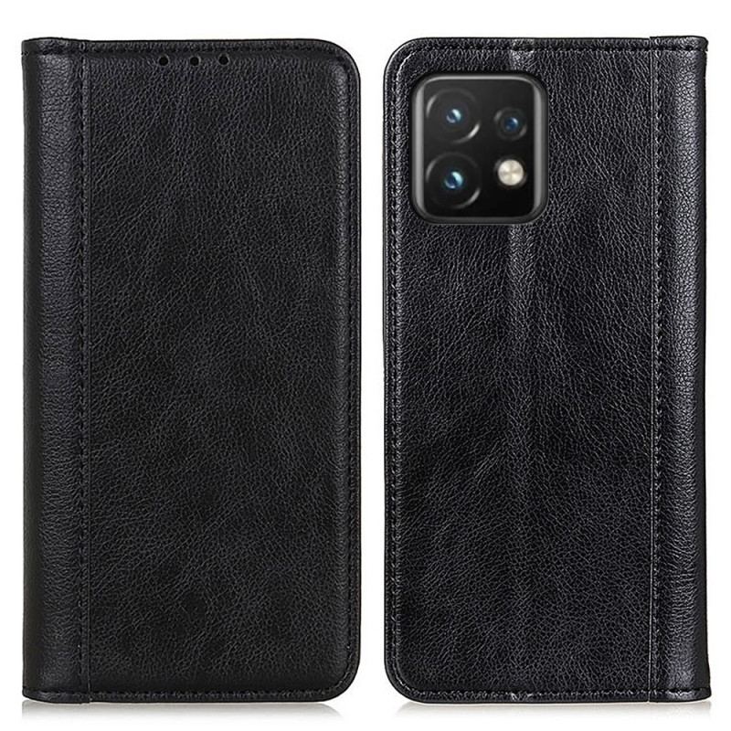 Capa De Celular Para Motorola Edge 40 Pro Flip Elegante Couro Rachado