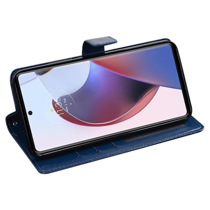 Capa De Couro Para Motorola Edge 40 Pro Estilo Couro Idewei