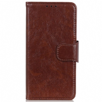 Capa Flip Para Motorola Edge 40 Pro Couro Napa Rachado