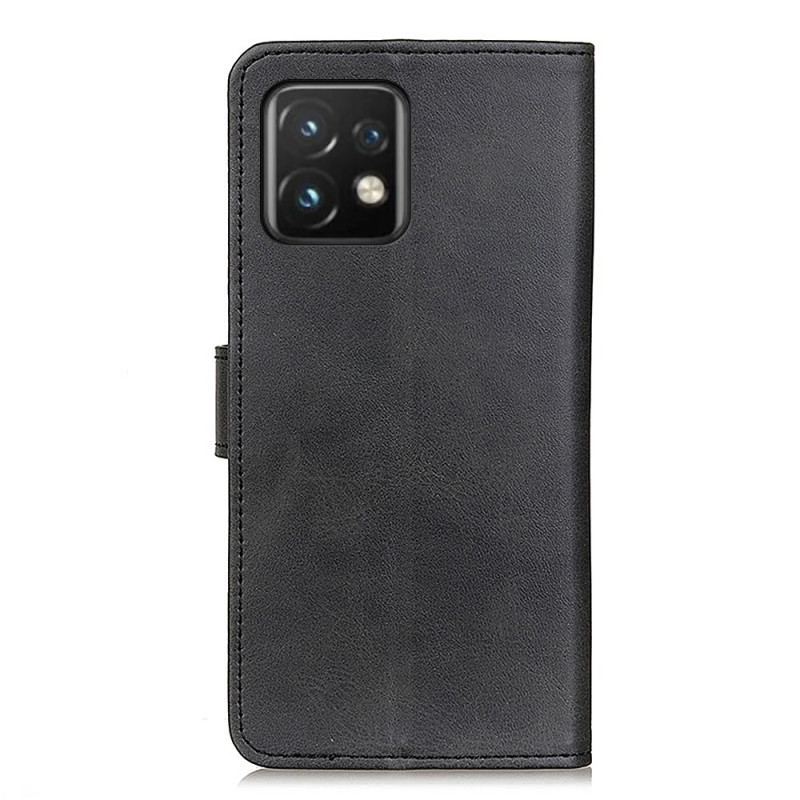 Capa Flip Para Motorola Edge 40 Pro Couro Sintético Fosco