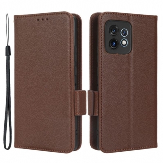 Capa Flip Para Motorola Edge 40 Pro Fecho Duplo Finesse