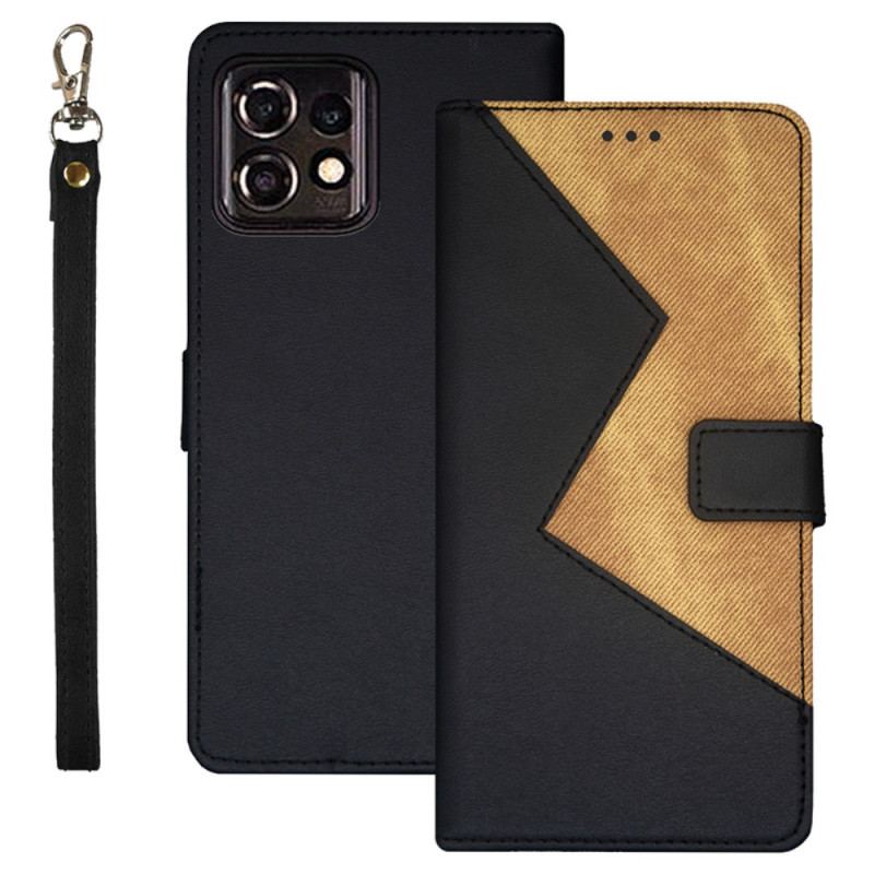 Capa Flip Para Motorola Edge 40 Pro Idewei Bicolor