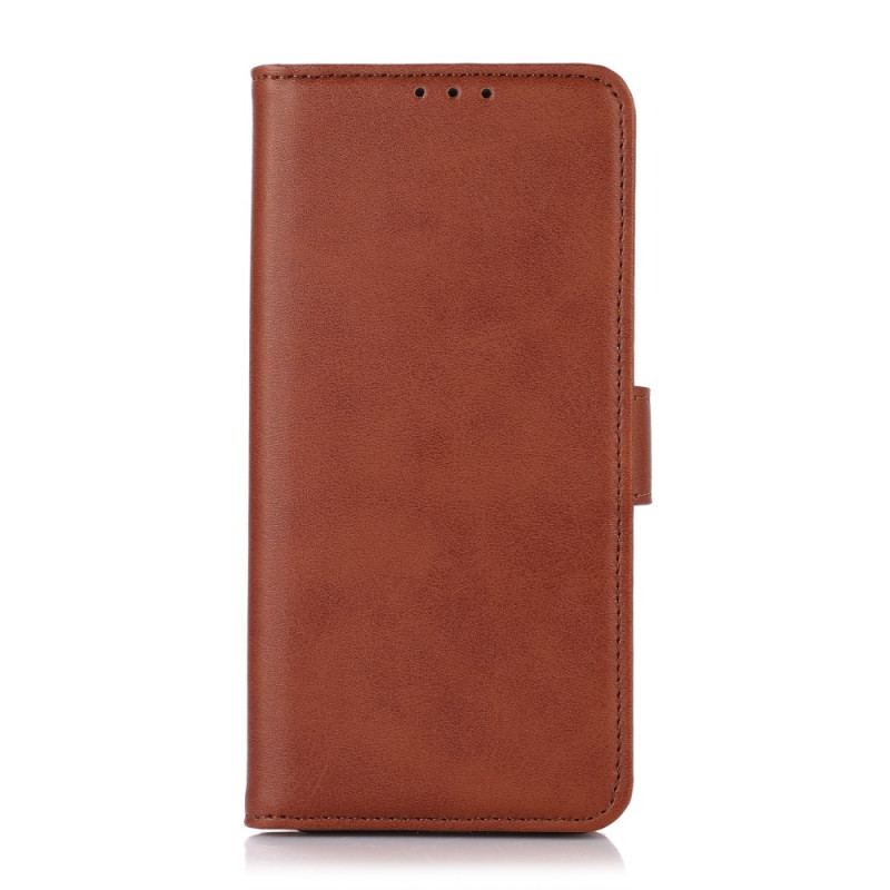 Capa Folio Para Motorola Edge 40 Pro Couro Sintético Liso