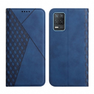 Capa De Celular Para Realme 8 5G Flip Efeito Geocouro