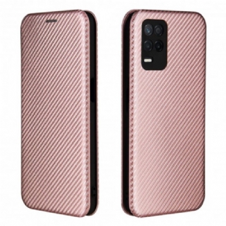 Capa De Celular Para Realme 8 5G Flip Silicone De Carbono Colorido