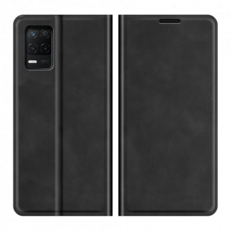 Capa De Celular Para Realme 8 5G Flip Toque De Pele