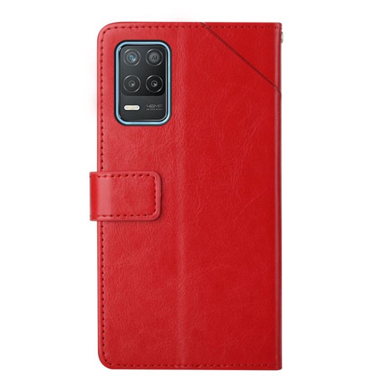 Capa De Couro Para Realme 8 5G Estilo Couro Geo Y Design