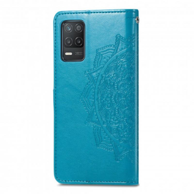 Capa De Couro Para Realme 8 5G Mandala Idade Média