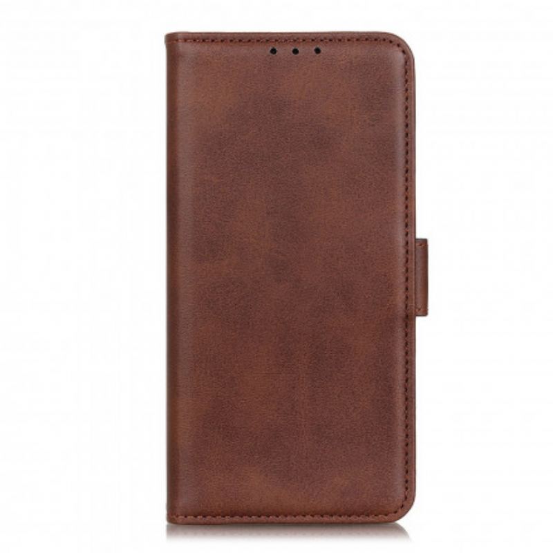 Capa Em Pele Para Realme 8 5G Flip Aba Dupla