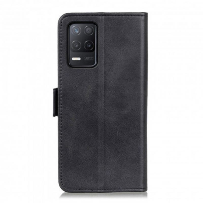 Capa Em Pele Para Realme 8 5G Flip Aba Dupla