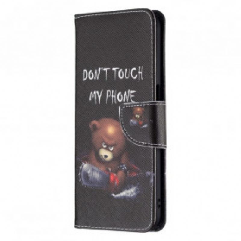 Capa Em Pele Para Realme 8 5G Urso Perigoso