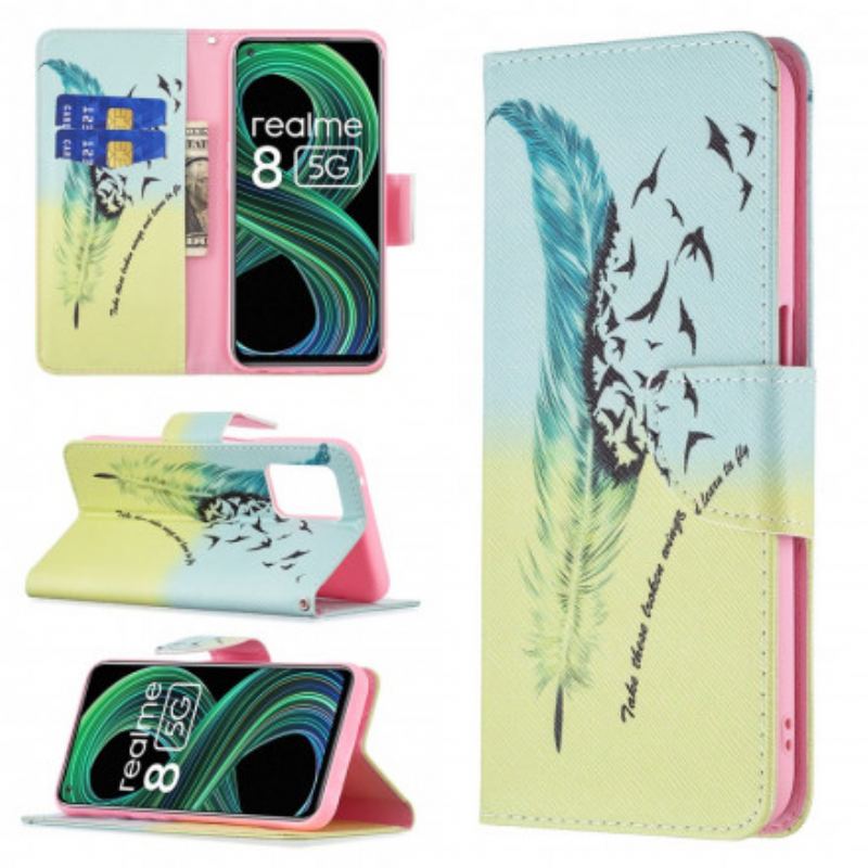 Capa Flip Para Realme 8 5G Aprender A Voar