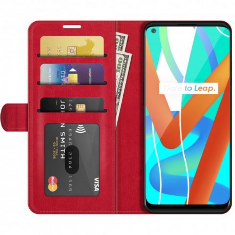 Capa Flip Para Realme 8 5G Couro Ultra Sintético