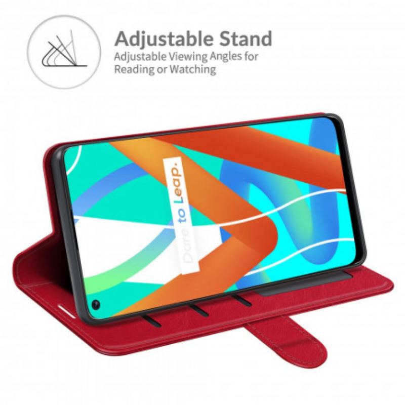 Capa Flip Para Realme 8 5G Couro Ultra Sintético