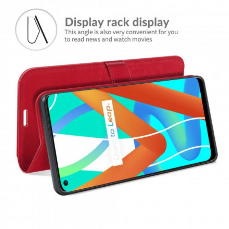 Capa Flip Para Realme 8 5G Couro Ultra Sintético