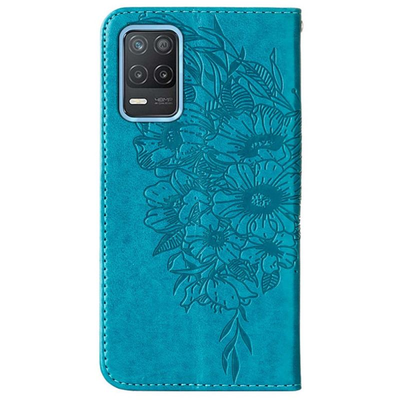 Capa Flip Para Realme 8 5G Desenho De Borboleta