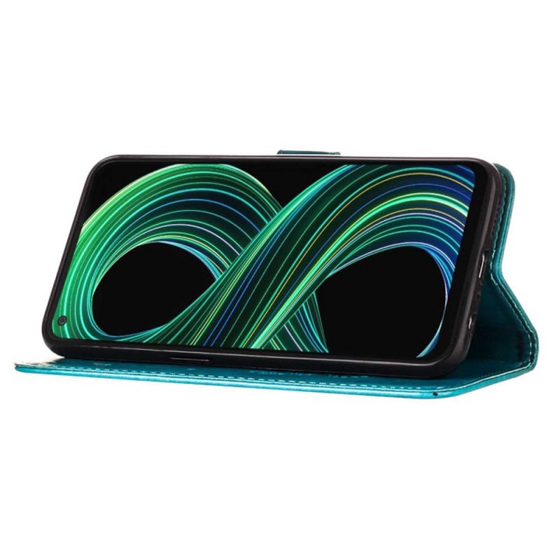 Capa Flip Para Realme 8 5G Desenho De Borboleta