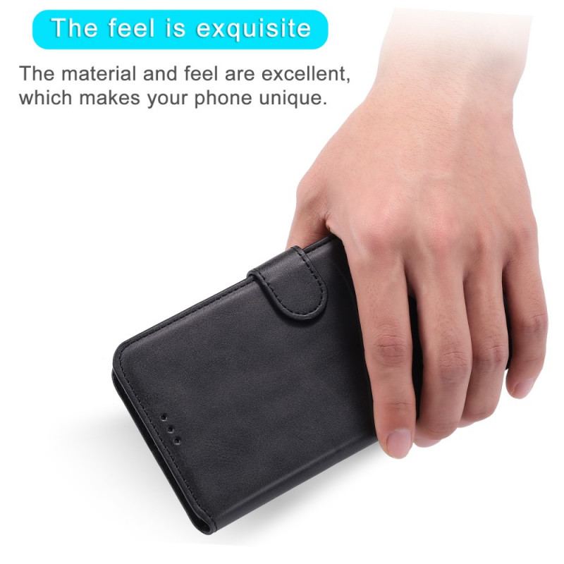 Capa Flip Para Realme 8 5G Efeito Couro