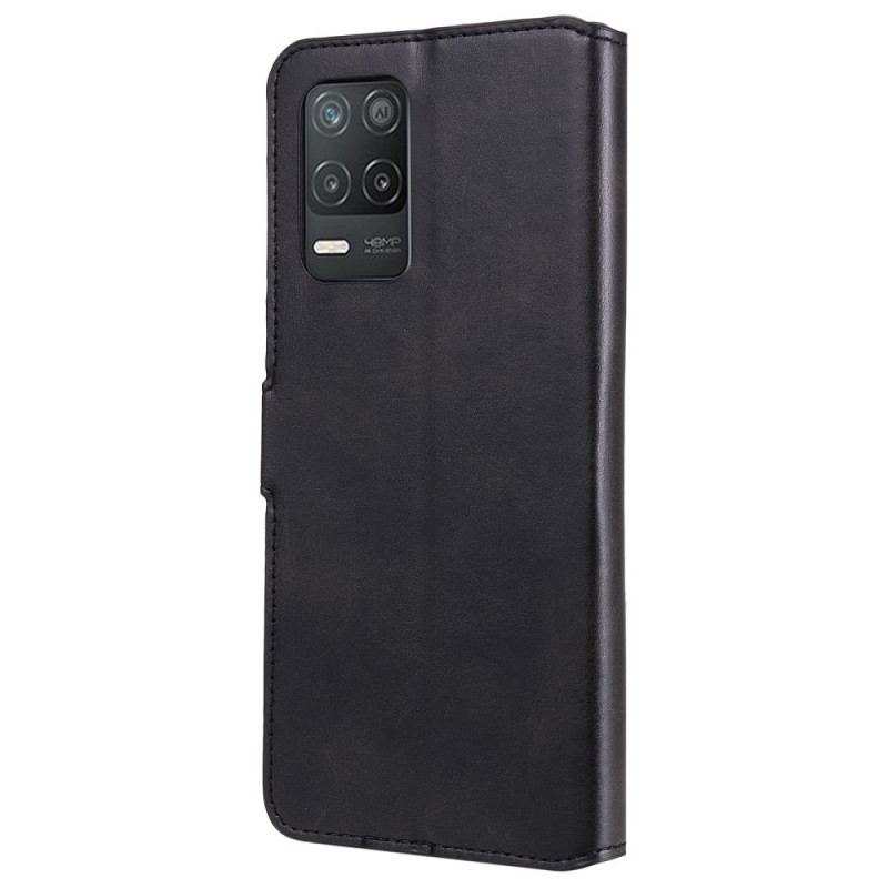 Capa Flip Para Realme 8 5G Efeito Couro