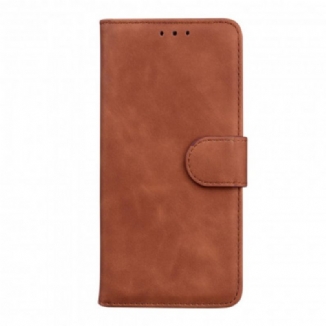 Capa Flip Para Realme 8 5G Efeito Couro Monocromático