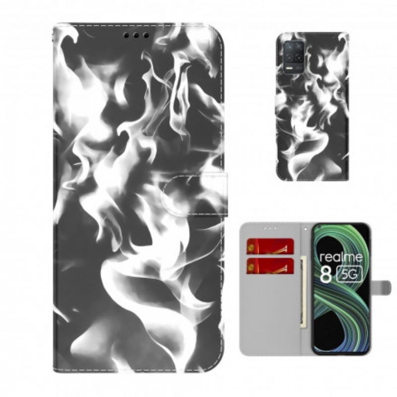 Capa Flip Para Realme 8 5G Padrão Abstrato