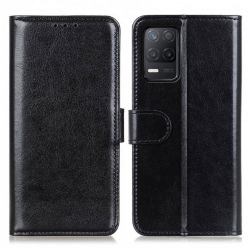 Capa Flip Para Realme 8 5G Refinamento De Couro Sintético