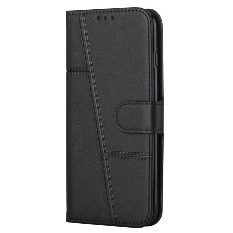 Capa Folio Para Realme 8 5G De Cordão Strappy Geo Leather Effect