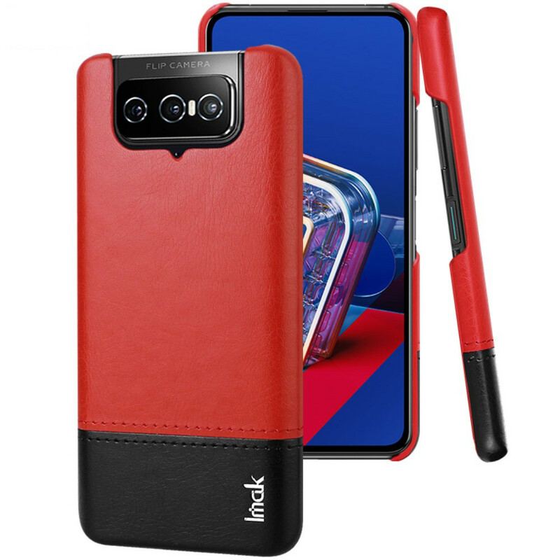 Capa De Celular Para Asus Zenfone 7 / 7 Pro Imak Série Ruiyi Efeito Couro