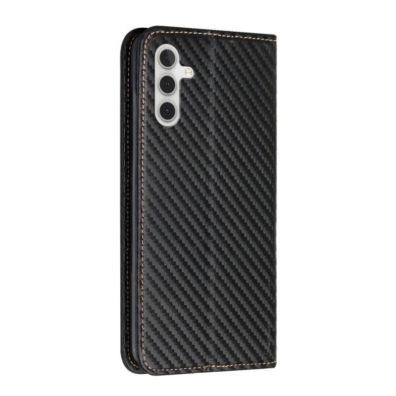 Capa De Celular Para Samsung Galaxy A34 5G De Cordão Flip Estilo Strappy Fibra De Carbono