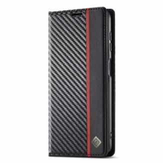 Capa De Celular Para Samsung Galaxy A34 5G Flip Fibra De Carbono Lc.imeeke